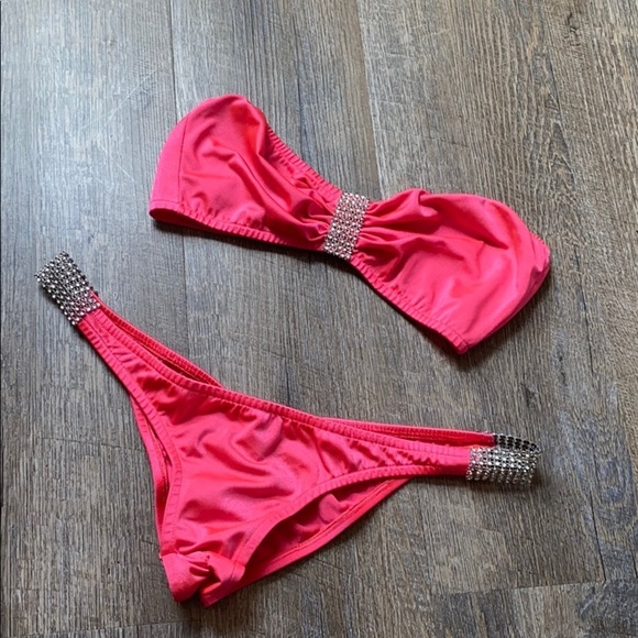 Small Pink Rhinestone Bikini EDM - Picture 8 of 12
